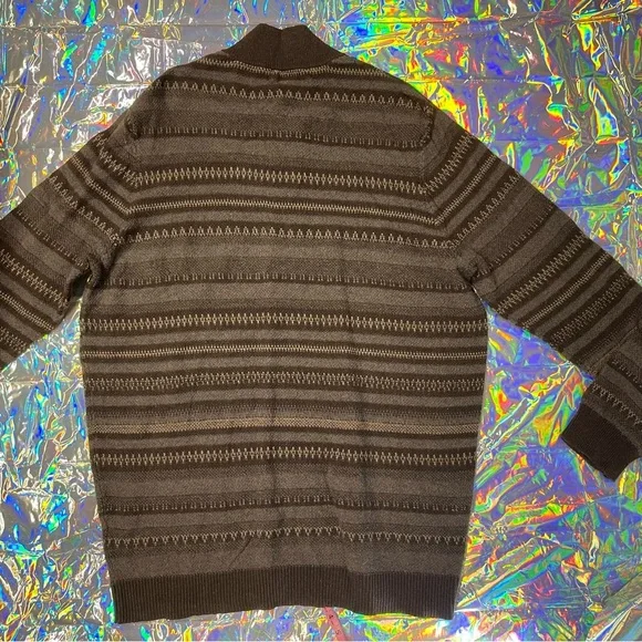 Mutual Weave Men's Brown Patterned Henley Pullover Sweater Size 4XLT 4XL XXXXL - Picture 10 of 10